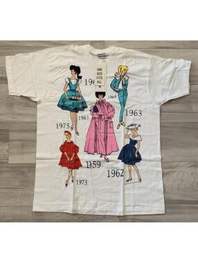 Vtg 1995 Mattel Barbie T-Shirt Jerry Leigh SINGLE STITCH Men’s Size XL Nwt RARE